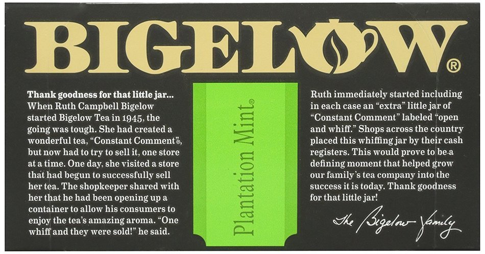 Bigelow Plantation Mint Tea Bags - 20 ct N5