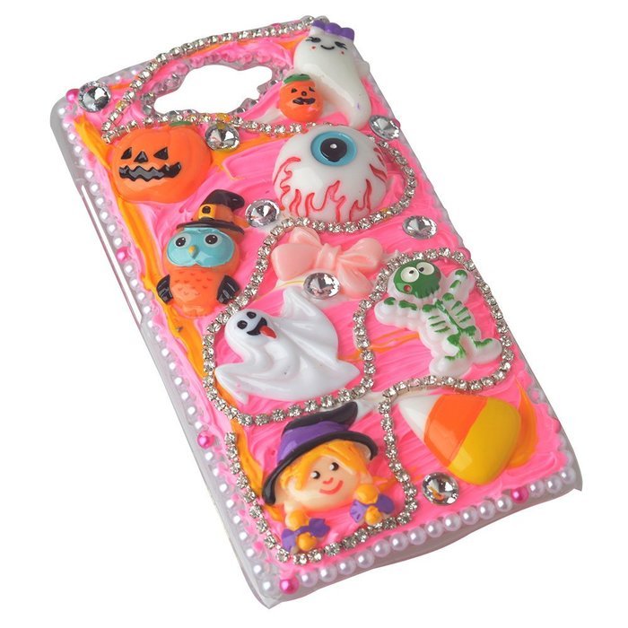 Spritech(TM) 3D Handmade Crystal Phone Case for Motorola Droid Turbo,Helloween Style Monster Pumpkin Design Smartphone... N10