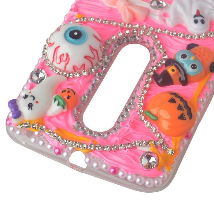 Spritech(TM) 3D Handmade Crystal Phone Case for Motorola Droid Turbo,Helloween Style Monster Pumpkin Design Smartphone... N12