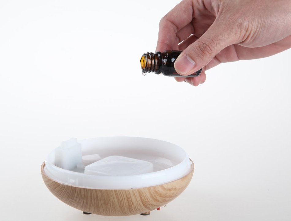 Cool Mist Humidifier Filter Free Ultrasonic Aroma Essential Oil Diffuser 100ml (Khaki) N2