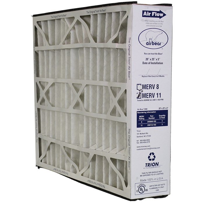 Trion 259112-102 Air Purifier Filter, 20" x 25" x 5", Bear Series - MERV 11