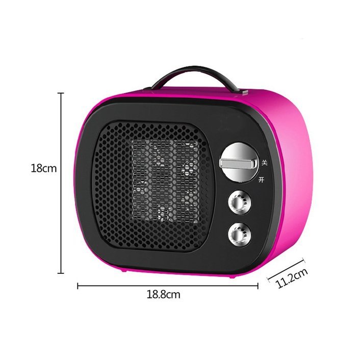 Rubility New Mini Household Warmer Speaker Shape Heater 500w (White)