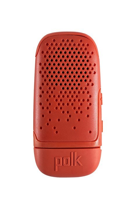 Polk Audio BITR-A Boom Bit Waterproof Wearable Bluetooth Speaker, Red