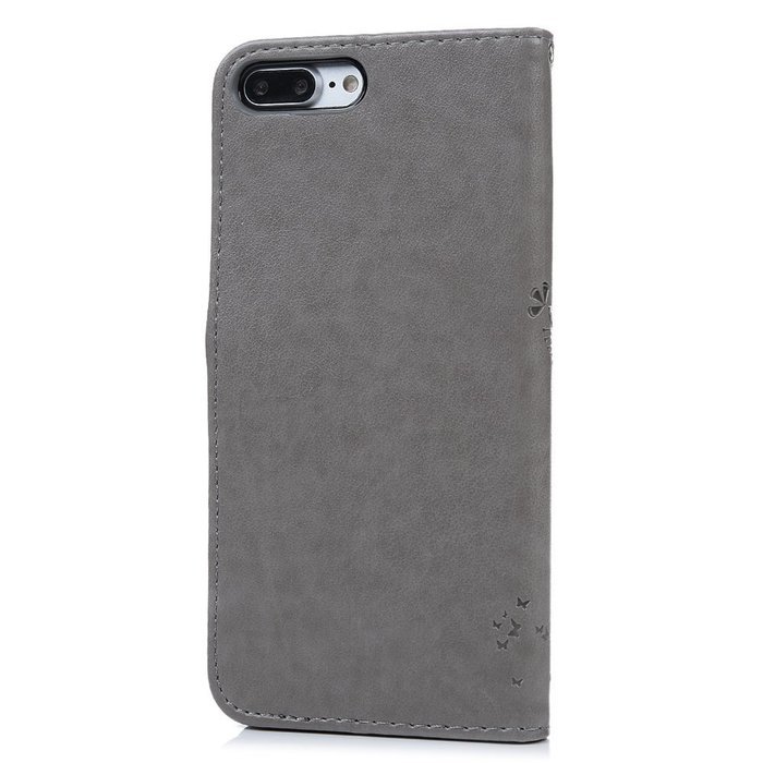 iPhone 7 Plus Case (5.5 inch) - Wallet Flip Folio Stand Case Embossed Flower Tree PU Leather Case Shockproof Soft... N41