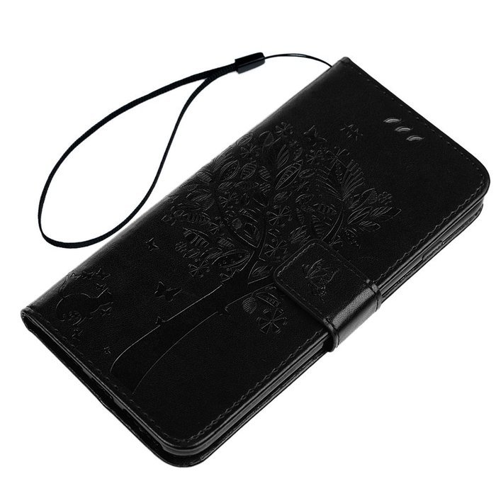 iPhone 7 Plus Case (5.5 inch) - Wallet Flip Folio Stand Case Embossed Flower Tree PU Leather Case Shockproof Soft... N46