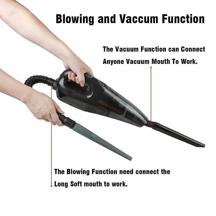 Car Vacuum Cleaner,Bcccke 5-in-1 Vacuum Mouth 12V 85W 3.2KPA Suction Above,Black Car Vacuums Handheld Automotive...