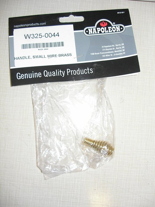 Napolean Wood Stove Replacement Brass Finish Coil Handle End 1/4"