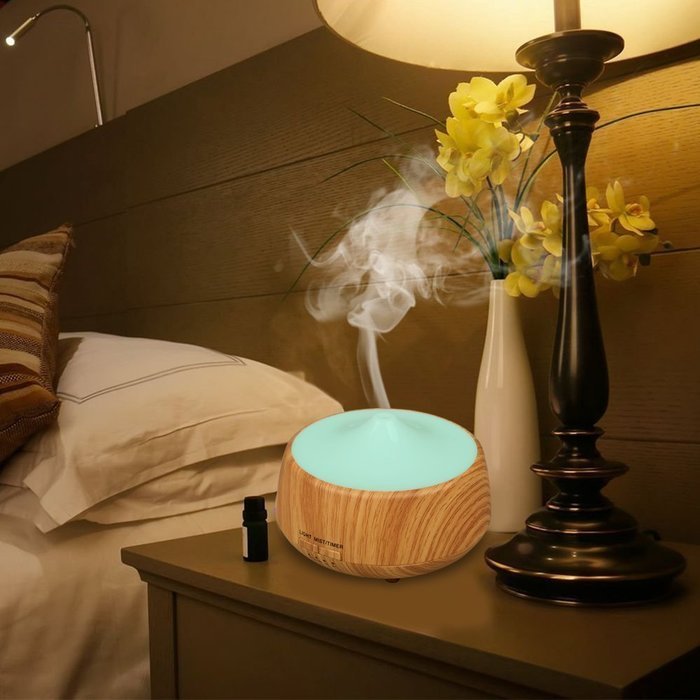 Aromatherapy Essential Oil Diffuser,Werleo 250ml Wood Grain Ultrasonic Cool Mist Whisper Quiet Aroma Air Humidifier... N7