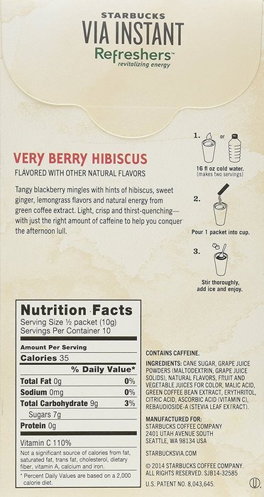 Starbucks VIA Refreshers&trade; Very Berry Hibiscus (5-pack) N2