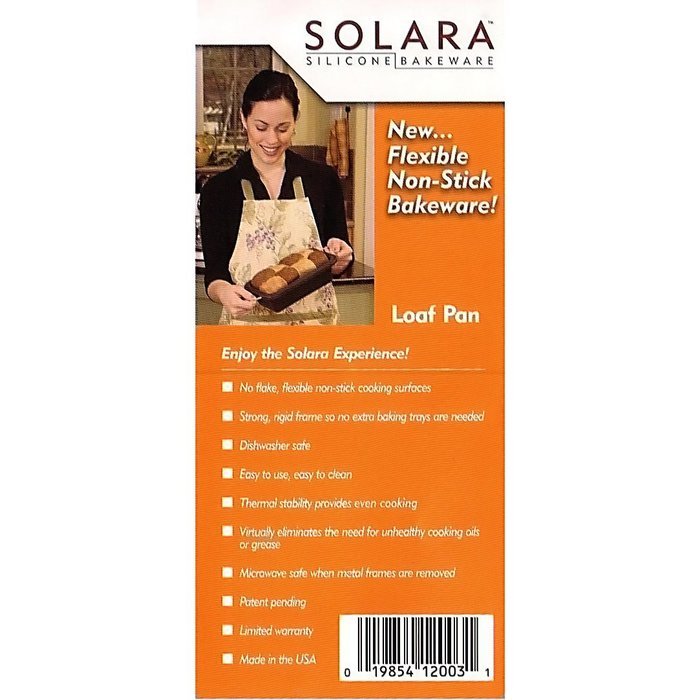 Solara Loaf Pan Durable NonStick Silicone Bakeware, Dishwasher and