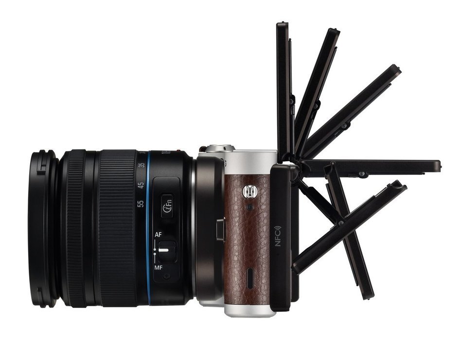 Samsung NX300M 20.3MP CMOS Smart WiFi & NFC Mirrorless Digital Camera with 18-55mm Lens and 3.3" AMOLED Touch... N5