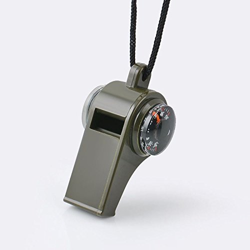 Hiking 3 in1 Outdoor Camping Emergency Survival Gear Whistle Compass Thermometer N7