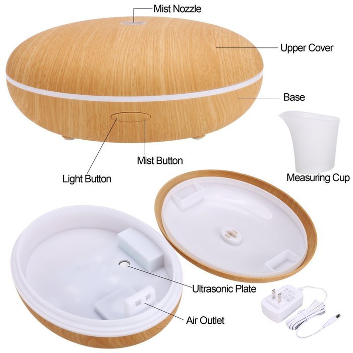 Aphse Electric Ultrasonic Humidifier Diffuser Aromatherapy Essential oil Diffuser,120ML Whisper-Quiet,Enjoy Aromatherapy... N41