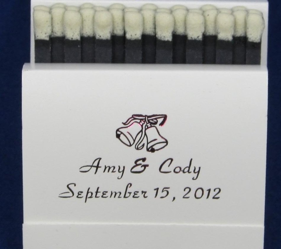 200 white personalized matchbooks wedding favors bridal shower birthday showe custom printed matches free personalization
