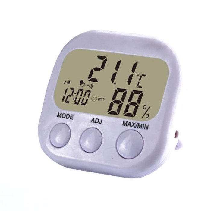Kingfansion New Mini Digital LCD Display temperature Humidity Meter Thermometer Hygrometer Clock N5