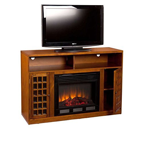 Genevieve Antique White Media Tv Stand Electric Fireplace up to 50" N6