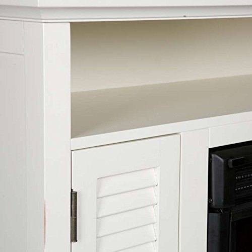 Genevieve Antique White Media Tv Stand Electric Fireplace up to 50" N8