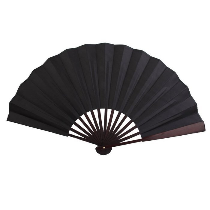 WINOMO Men Portable Folding Bamboo Hand Fan Wedding Party Gift (Black) N6