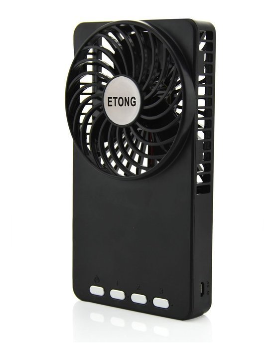 ETONG Hand-held Mini Fan Portable Electric-Powered Cooler 3 Speeds USB Fan Rechargeable Personal fan with 18650...
