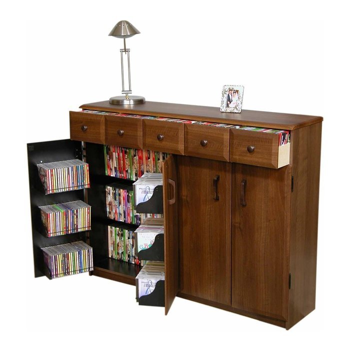 Venture Horizon Media Cabinet With Drawers- Oak