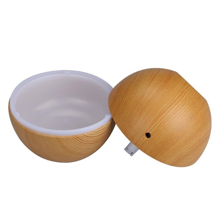 Ecurson LED Touch Wood Aroma Ultrasonic Humidifier USB Essential Oil Diffuser Cute Round Home Office Air Purifier... N9