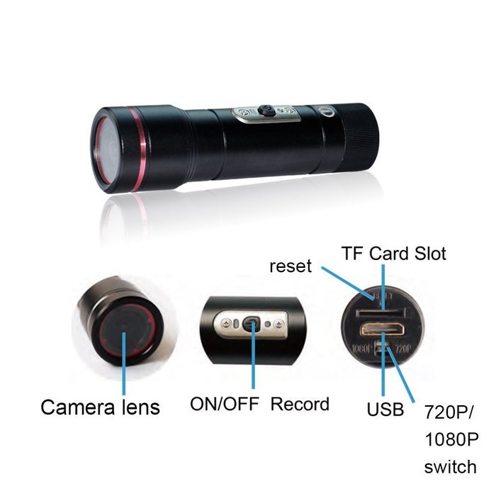 Wosports Bike Motorcycle Helmet Action Camera Waterproof Full HD 1080P Mini Sports Action Video Camera DVR AVI... N3
