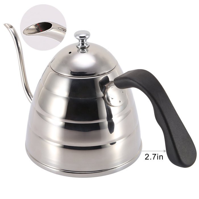 Panesor 1.0 L(34oz) Pour Over Tea Coffee Kettle Stainless Steel Drip Gooseneck Kettle N6