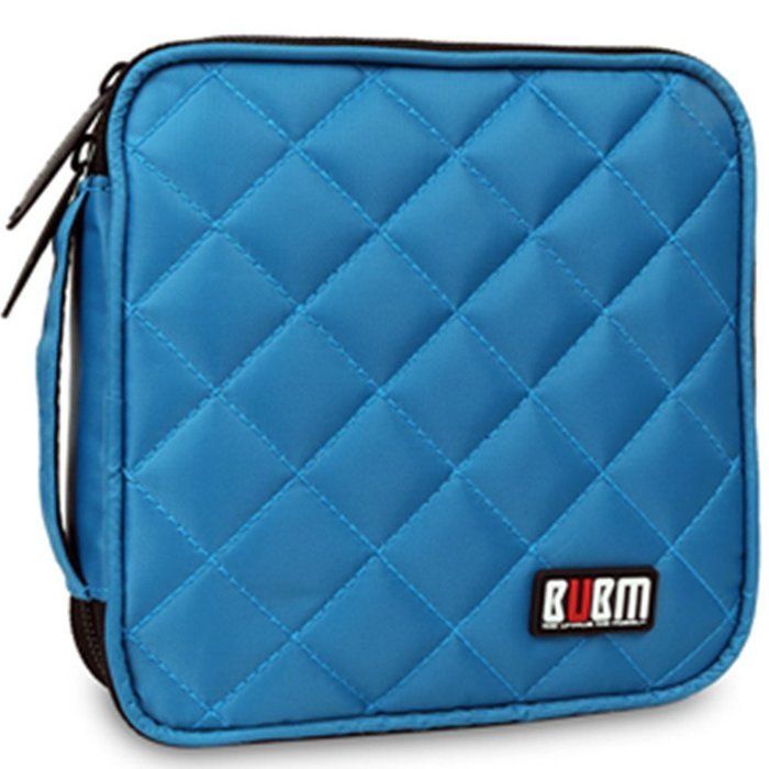 32 Capacity CD / DVD Wallet, 230D Space Twill Cover, Various Colors - Blue