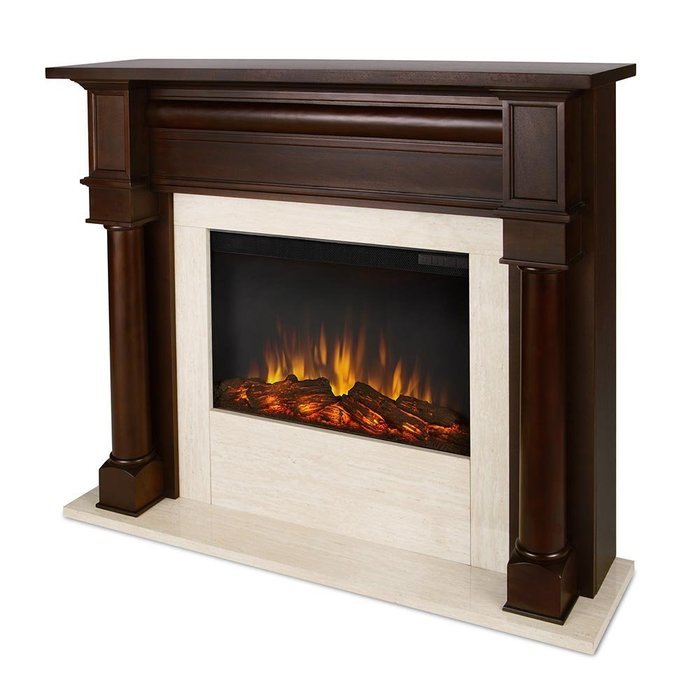 Real Flame Berkeley Electric Fireplace in Dark Walnut-7810E-DW N7