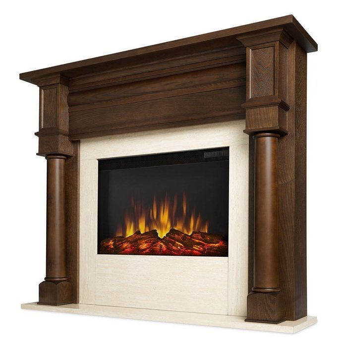 Real Flame Berkeley Electric Fireplace in Dark Walnut-7810E-DW N8