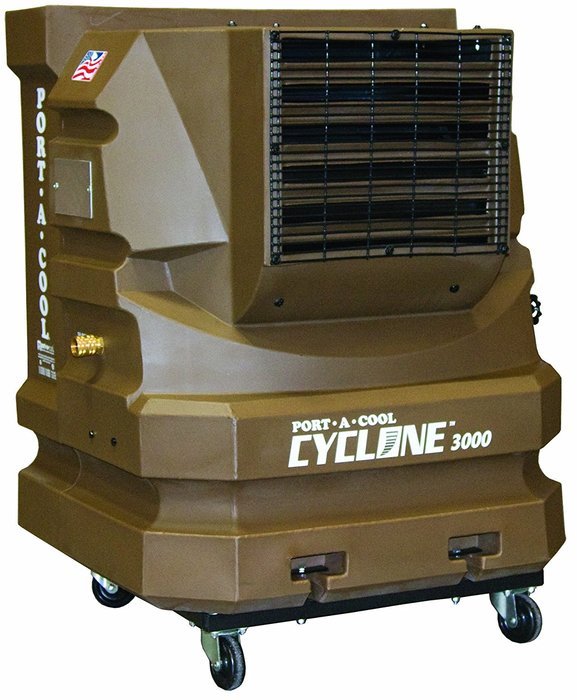 Portacool PAC2KCYC01 Cyclone 3000 Portable Evaporative Cooler with 700 Square Foot Cooling Capacity, Black N7