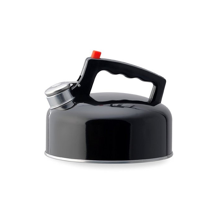 Kamenstein 2-Quart Aluminum Whistle Tea Kettle, Black