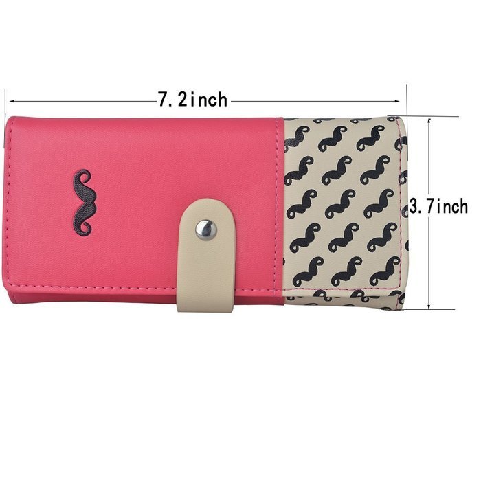 Spritech(TM) Women Girl PU Leather Clutch Wallet Credit Card Holder Zip Phone Handbag N18