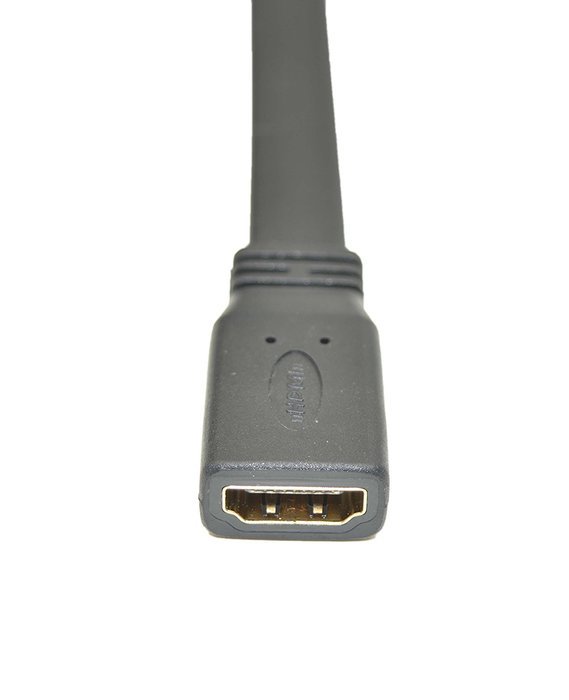 LEMENG 1FT Flat Slim High Speed HDMI Extension Cable A Female to 90 Degree Up Angle A Male Cable N2