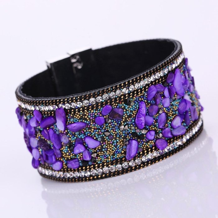AutumnFall&reg; Women Bohemian Magnetic Clasp Bracelets Wrist Chains (Black) N5