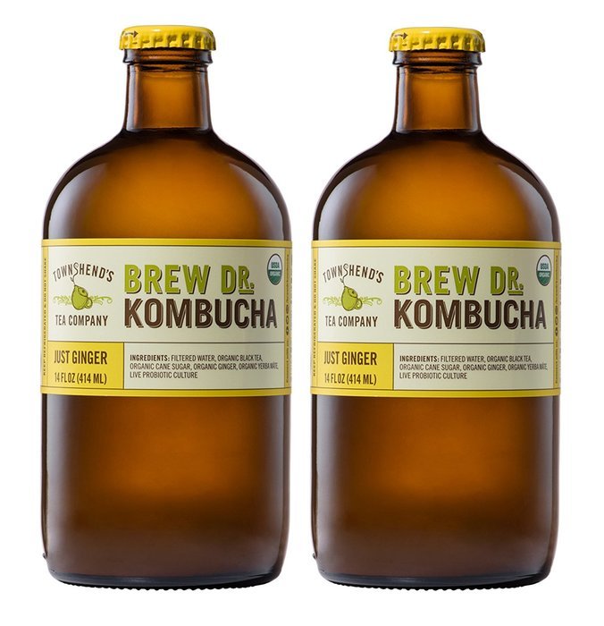 Brew Dr Just Ginger Raw Organic Kombucha (2 bottles)