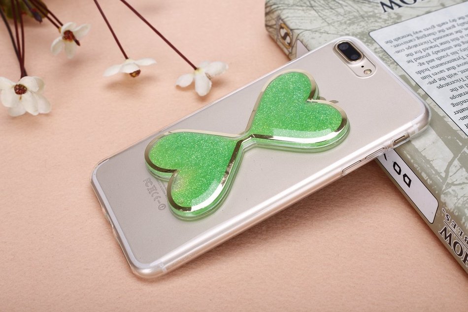 iPhone 7 Plus Case,Phezen Bling Glitter Soft Gel Clear TPU Case for iPhone 7 Plus,Glow in the Dark Luminous Heart... N40