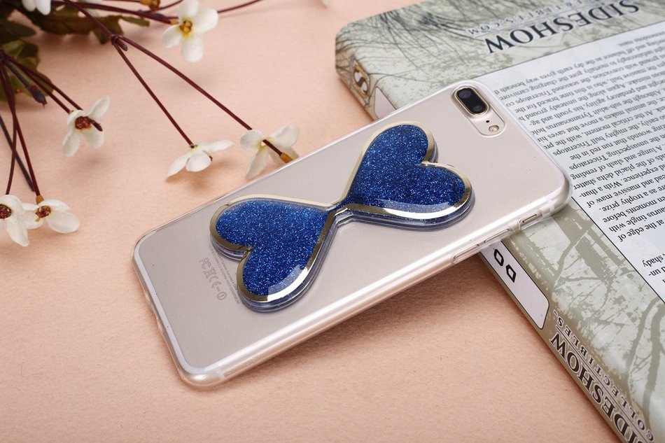 iPhone 7 Plus Case,Phezen Bling Glitter Soft Gel Clear TPU Case for iPhone 7 Plus,Glow in the Dark Luminous Heart... N42