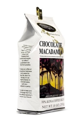 Value Pack - Hawaiian Isles Kona Chocolate Macadamia ground (4) 10 oz. Bags