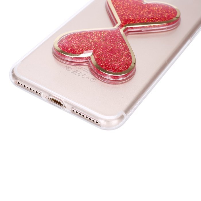 iPhone 7 Plus Case,Phezen Bling Glitter Soft Gel Clear TPU Case for iPhone 7 Plus,Glow in the Dark Luminous Heart... N44