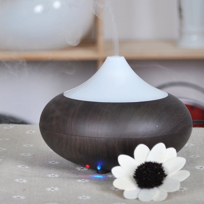 Cool Mist Humidifier Filter Free Ultrasonic Aroma Essential Oil Diffuser 100ml (Khaki) N7