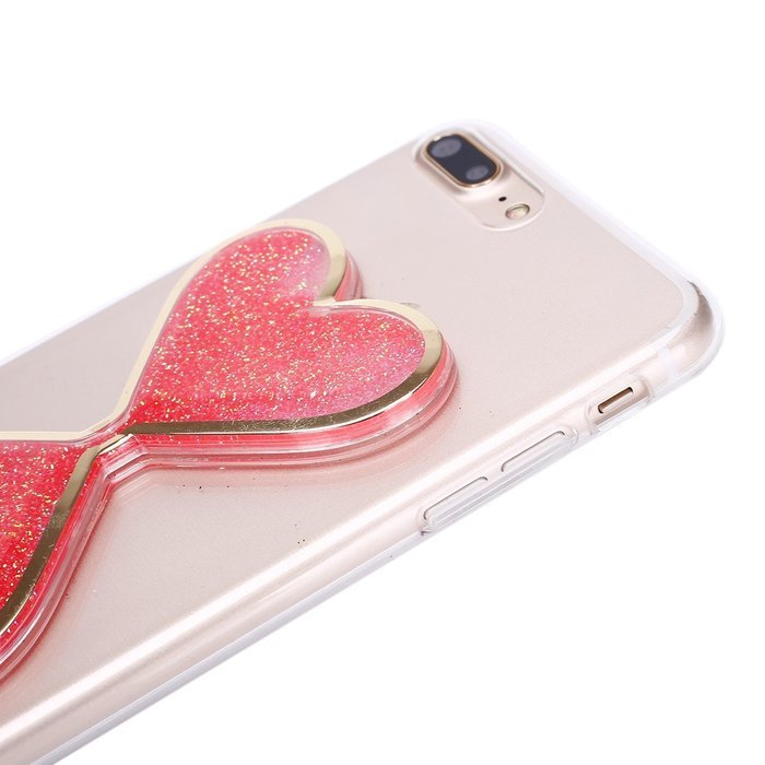 iPhone 7 Plus Case,Phezen Bling Glitter Soft Gel Clear TPU Case for iPhone 7 Plus,Glow in the Dark Luminous Heart... N45