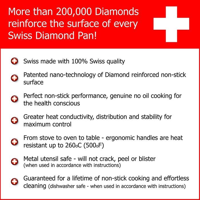 Swiss Diamond Induction Nonstick Casserole - 3.2 qt (10")