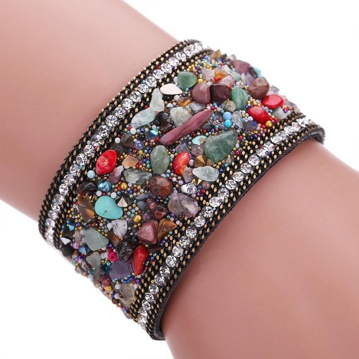 AutumnFall&reg; Women Bohemian Magnetic Clasp Bracelets Wrist Chains (Black) N11