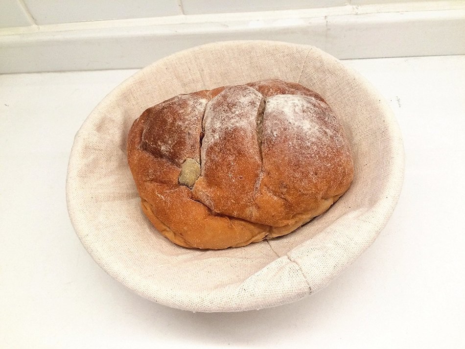 Boseen Round Banneton Bread Dough Proofing Rising Rattan Basket & Liner( 8.5 inches) N2