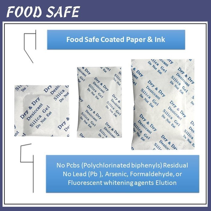 10gm Pack of 10 "Dry&Dry" Silica Gel Packets Desiccant Dehumidifier N3