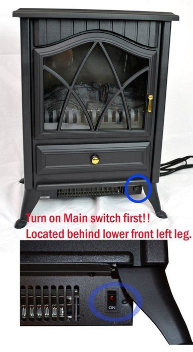 AKDY 16" Retro-Style Floor Freestanding Vintage Electric Stove Heater Fireplace AK-ND-18D2P (Pure White) N15