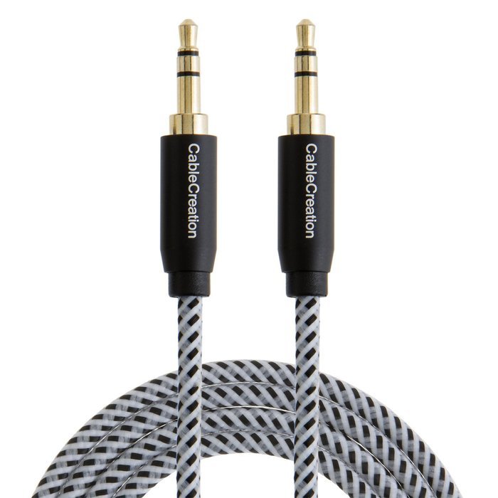 CableCreation 3.3-Feet 3.5mm Braided audio cable, Male to Male Stereo Aux Cable with Premium Metal, for Smartphones... N4