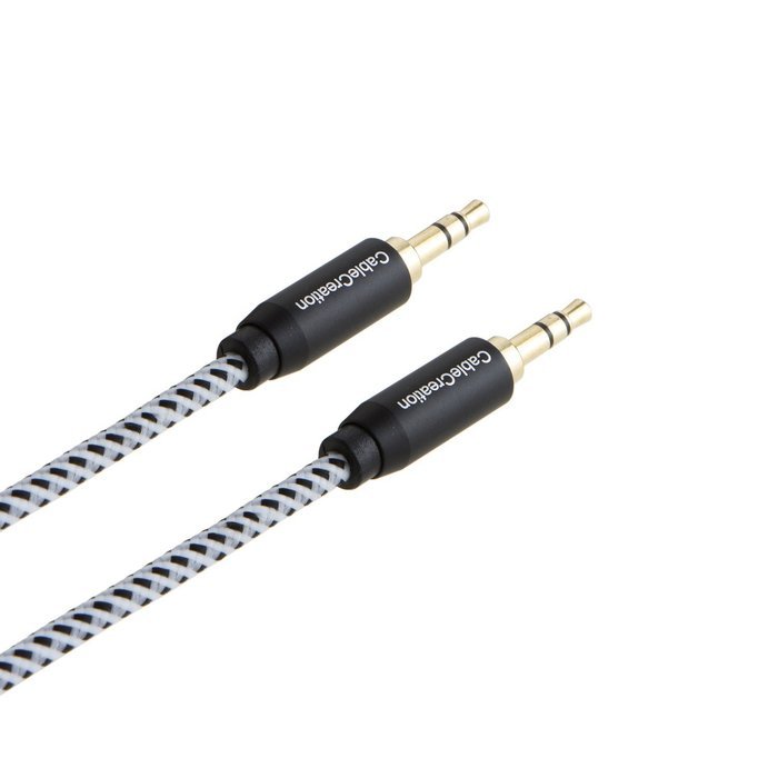 CableCreation 3.3-Feet 3.5mm Braided audio cable, Male to Male Stereo Aux Cable with Premium Metal, for Smartphones... N5