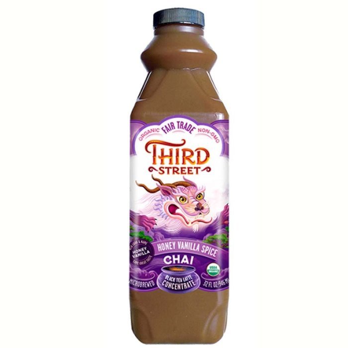 Third Street Chai, Authentic Chai, 32-Ounce Plastic Bottles (Pack of 6) N20